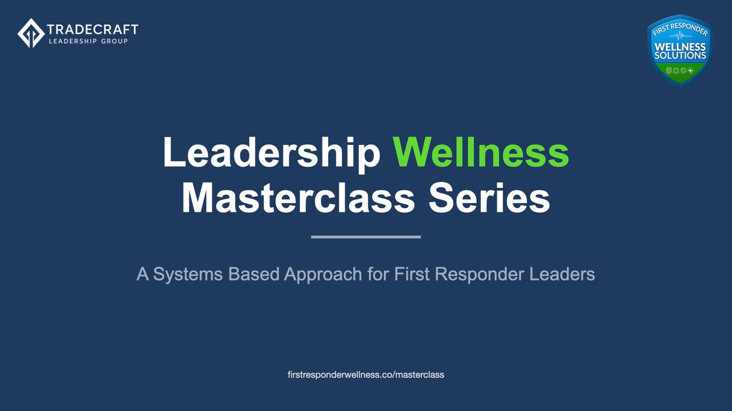 First Responder Leadership MasterClass Course