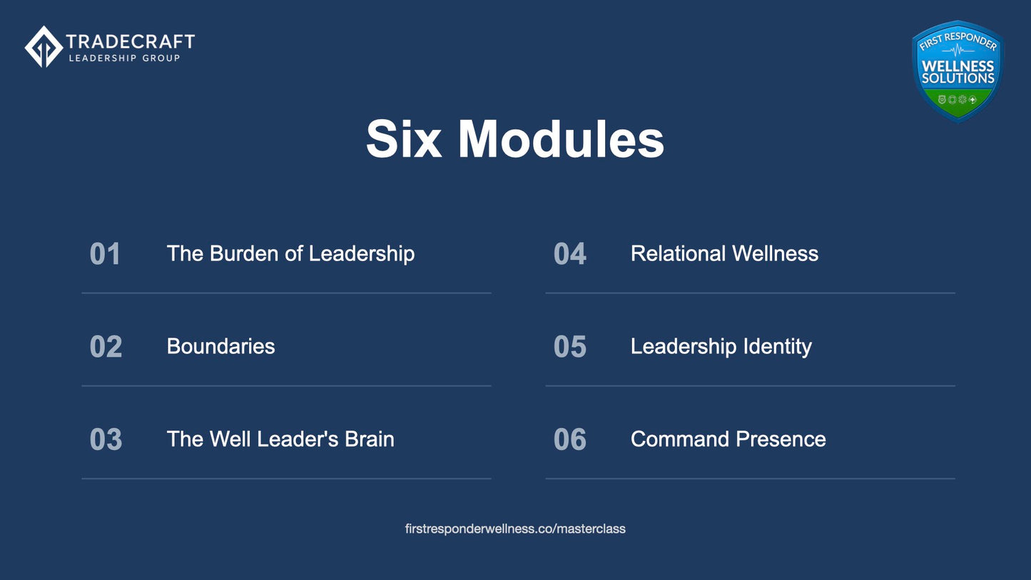 First Responder Leadership MasterClass Course