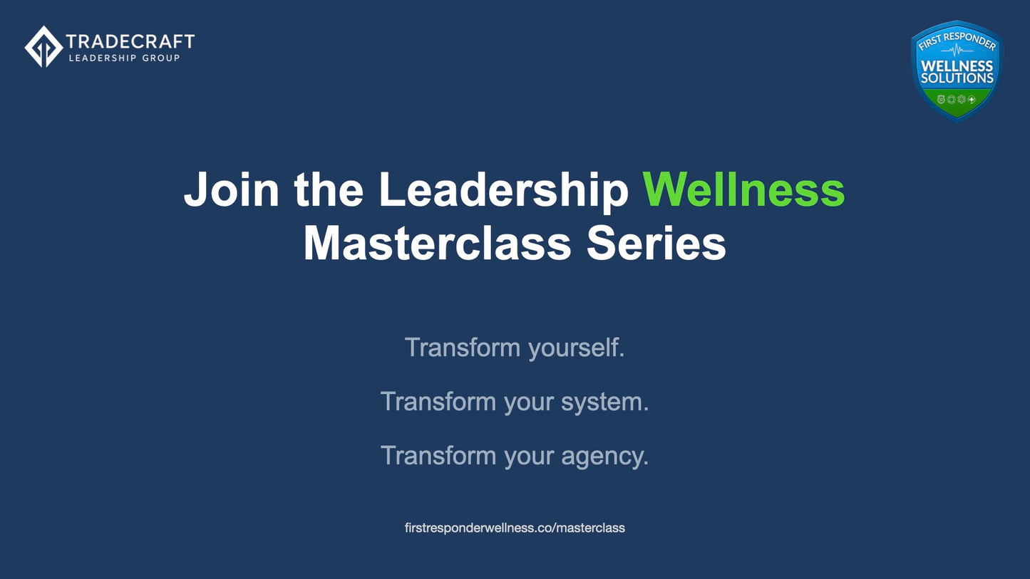 First Responder Leadership MasterClass Course